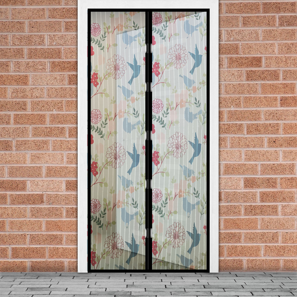 Szúnyogháló függöny ajtóra -madár mintás