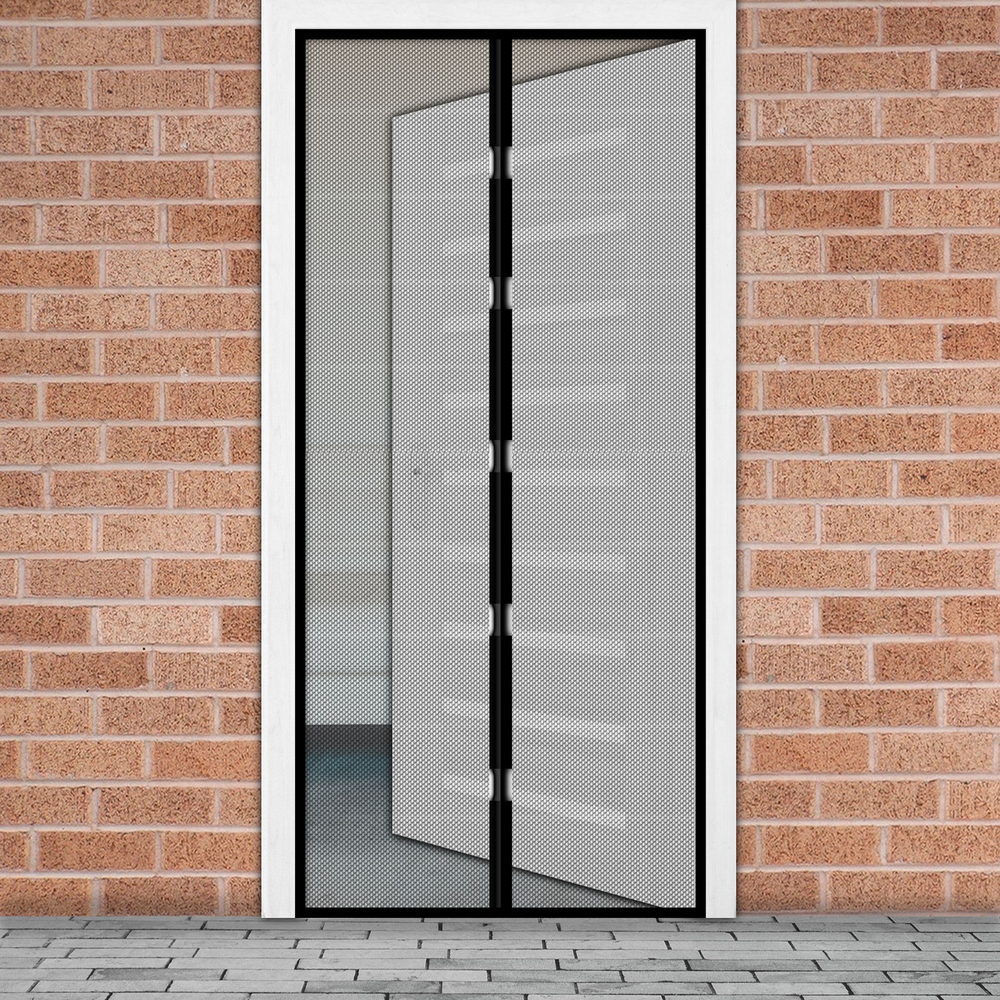 Szúnyogháló függöny ajtóra - Fekete