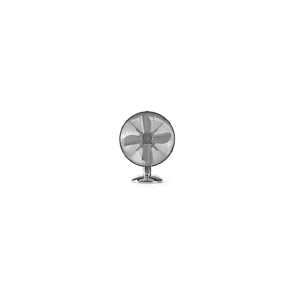 Asztali ventillátor | Hálózati Áramellátás | Átmérő: 300 mm | 35 W | Oszcilláló | 3-sebességes | Króm