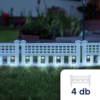 Kép 1/7 - LED-es szolár kerítés - 58 x 36 x 3,5 cm - hidegfehér - 4 darab / szett