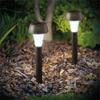 Kép 2/5 - LED-es szolár lámpa - hidegfehér - fekete - műanyag - 12 darab