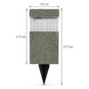 Kép 4/5 - LED-es szolár lámpa - hidegfehér - kőhatású - műanyag - 37 x 10,5 x 10,5 cm - 6 darab