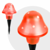 Kép 3/5 - LED-es szolár gombalámpa - piros - 11 cm - 12 darab