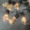 Kép 2/6 - Szolár LED fényfüzér - villanykörte design - 30 LED - 180 cm