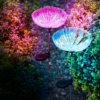 Kép 1/3 - Száloptikás szolár medúza - 80 cm - színes LED