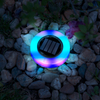 Kép 1/3 - LED-es leszúrható szolár lámpa - kör alakú - RGB színes LED - 105 x 128 mm