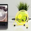 Kép 2/4 - USB mini asztali Ventilátor 1,75W - sárga