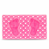 Kép 2/3 - Fürdőszobai csúszásgátló - lábmintás, rózsaszín