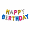Kép 1/2 - 3D Születésnapi "Happy Birthday" lufi - többszínű