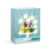 Kép 4/5 - Ajándéktasak - 10 melegfehér LED, papír - 265 x 127 x 330 mm - 4 féle / csomag - 12 db / csomag