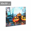 Kép 1/2 - Halloween-i LED-es hangulatkép - fali akasztóval, 2 x AA, 30 x 30 cm