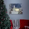 Kép 2/2 - LED-es fali hangulatkép - téli táj - 2 x AA, 48 x 38 cm