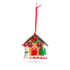 Kép 3/4 - Karácsonyi mágneses dekoráció - 2 az 1-ben - mézeskalács házikó hóemberrel - 85 x 75 mm