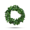 Kép 2/3 - Karácsonyi dekoráció - zöld girland - sűrű levelekkel - 2,5 m