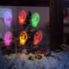 Kép 1/3 - Karácsonyi LED-es fényfüzér - gél ablakmatrica - 6 LED - színes formák