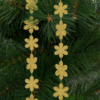 Kép 1/4 - Karácsonyi girland - hópehely - 2,7 m - arany
