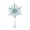 Kép 1/2 - Karácsonyfa csúcsdísz - hópehely alakú - 22 x 15 cm - világoskék