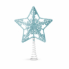 Kép 1/2 - Karácsonyfa csúcsdísz - csillag alakú - 20 x 15 cm - világoskék