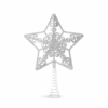 Kép 1/2 - Karácsonyfa csúcsdísz - csillag alakú - 20 x 15 cm - ezüst
