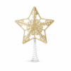 Kép 1/2 - Karácsonyfa csúcsdísz - csillag alakú - 20 x 15 cm - arany