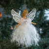 Kép 1/3 - Karácsonyi dekor - angyal - 20 x 20 cm - fehér