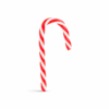 Kép 2/2 - Karácsonyi dekor cukorbot - 9,2 cm - piros / fehér - 10 db / csomag