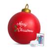 Kép 2/3 - Felfújható RGB LED-es óriás karácsonyi gömb - 60 cm-bordó