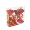 Kép 3/3 - Karácsonyfadísz szett - szaloncukor - akasztóval - piros - 11 x 4 cm - bonbon