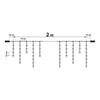Kép 5/6 - Fényfüggöny - 100 db LED - középfehér - hálózati - IP44 - 2,2 m - 8 program
