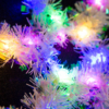 Kép 2/3 - Karácsonyi dekoráció - irizáló, színes LED-es hópehely - 32 cm - elemes