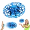 Kép 1/7 - UFO drón - repülő gyerekjáték - LED-es, akkumulátoros - 11 x 11 x 4 cm