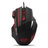 Kép 1/4 - Gamer egér - vezetékes - piros LED - 7 gombos