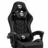 Kép 3/4 - RGB LED-es gamer szék - fekete/fehér - karfával, párnával