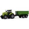 Kép 2/6 - Játék traktor pótkocsival - zenélő, zöld - 11 x 7 x 7 cm