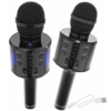 Kép 1/3 - Karaoke mikrofon hangszóróval - akkumulátoros - 1200 mAh - fekete
