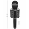 Kép 2/3 - Karaoke mikrofon hangszóróval - akkumulátoros - 1200 mAh - fekete