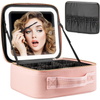 Kép 2/4 - Kozmetikai táska beépített tükörrel - rózsaszín