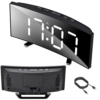 Kép 1/9 - Digitális óra - ébreszővel, hőmérővel - hajlított dizájn