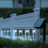 Kép 2/7 - LED-es szolár kerítés - 58 x 36 x 3,5 cm - hidegfehér - 4 darab / szett
