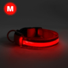 Kép 1/4 - LED-es nyakörv - akkumulátoros - M méret - piros