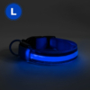Kép 1/4 - LED-es nyakörv - akkumulátoros - L méret - kék