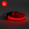 Kép 1/4 - LED-es nyakörv - akkumulátoros - L méret - piros