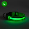 Kép 1/4 - LED-es nyakörv - akkumulátoros - L méret - zöld