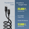 Kép 5/7 - USB4/Thunderbolt3 Cable, 40G, 0,5 méter, Type C-ből Type C-be