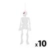 Kép 2/3 - Foszforeszkáló csontvázszett - halloweeni dekoráció - 10 db / csomag