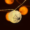 Kép 2/3 - Halloweeni lampion fényfüzér - pókos, fehér - 7,5 x 165 cm