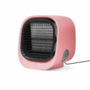 Kép 1/4 - Hordozható mini léghűtő ventilátor - USB - rózsaszín