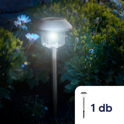 LED-es szolár lámpa - leszúrható - hidegfehér - 45 x 12,5 cm - 1 darab