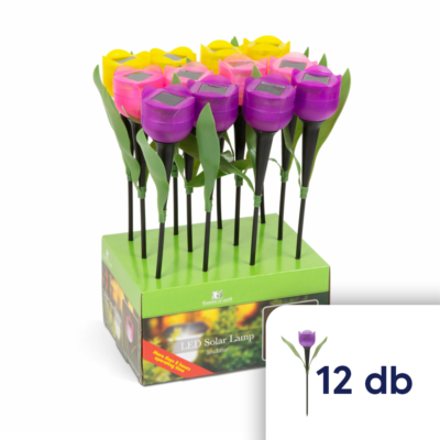 LED-es szolár tulipánlámpa - 12 darab