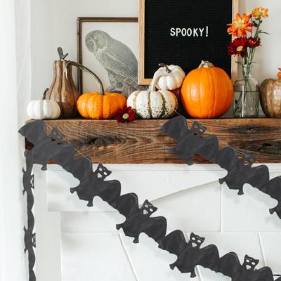 Halloweeni papír girland - denevér - 3 m